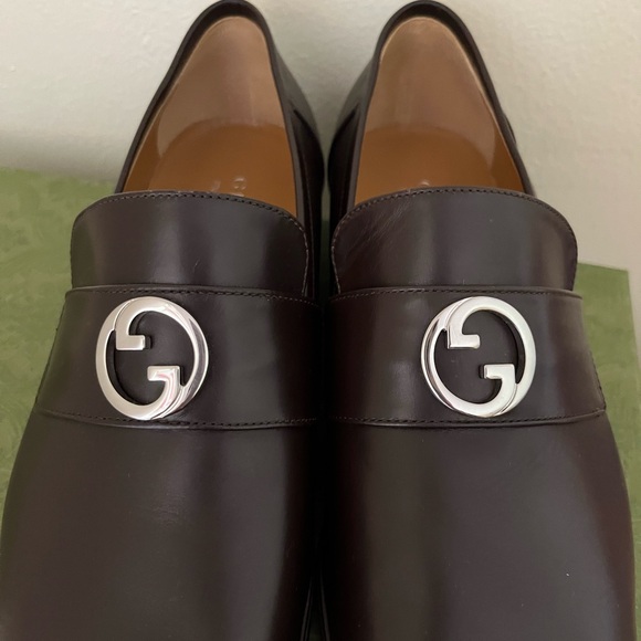 NIB GUCCI MEN'S INTERLOCKING G LOAFER Sz 12G US 12.5 - Picture 9 of 14
